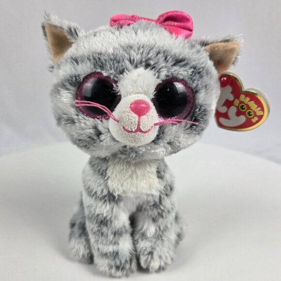 TY Beanie Boos - KIKI the Grey Cat (6 Inch) Plush Stuffed Animal Toy NWT - Picture 1 of 9